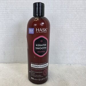 Hask Keratin Smooth Smoothing Conditioner 12 fl oz Fights Frizz And Strengthens